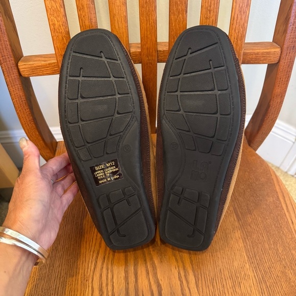 New Without Tag Lamo Slippers Genuine Leather Sheepskin Tan Dark Brown - Picture 6 of 7